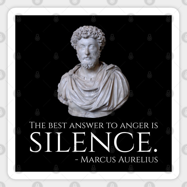 Marcus Aurelius - Stoicism Quote On Anger - Motivational Magnet by Styr Designs